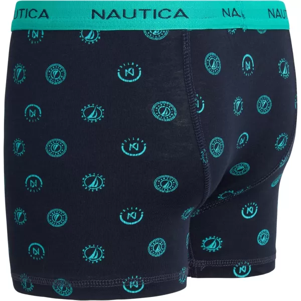 Nautica Boys Underwear  3 Pack Stretch Cotton Boxer Briefs Size 818TurquoiseHeather Grey