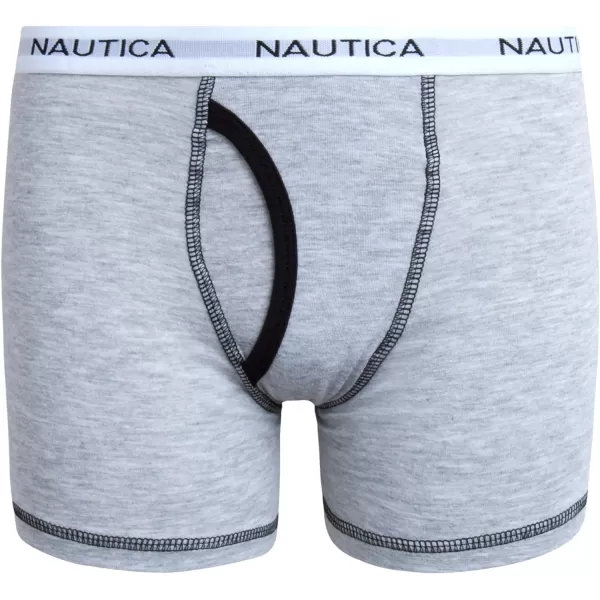 Nautica Boys Underwear  6 Pack Stretch Cotton Boxer Briefs Size MXLBlackLight Heather GreyMedium Heather Grey