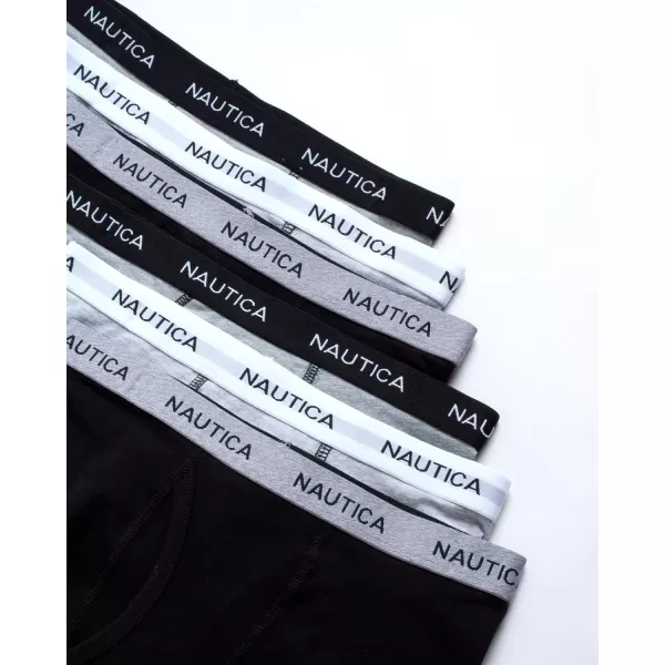 Nautica Boys Underwear  6 Pack Stretch Cotton Boxer Briefs Size MXLBlackLight Heather GreyMedium Heather Grey