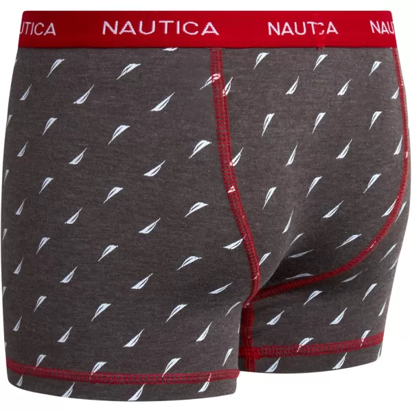 Nautica Boys Underwear  6 Pack Stretch Cotton Boxer Briefs Size MXLBoat IconMedium Heather GreyBlack