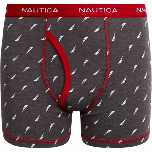 Nautica Boys Underwear  6 Pack Stretch Cotton Boxer Briefs Size MXLBoat IconMedium Heather GreyBlack