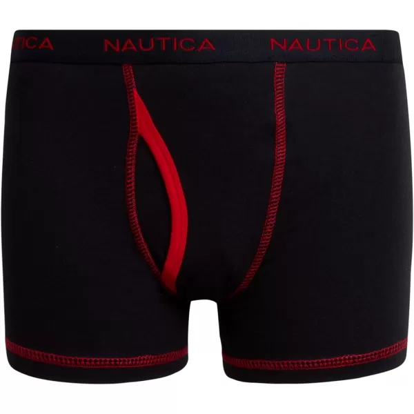 Nautica Boys Underwear  6 Pack Stretch Cotton Boxer Briefs Size MXLBoat IconMedium Heather GreyBlack