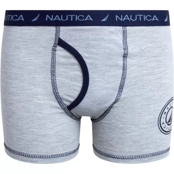 Nautica Boys Underwear  6 Pack Stretch Cotton Boxer Briefs Size MXLLight Heather GreyNocturnal NavyDuskheather