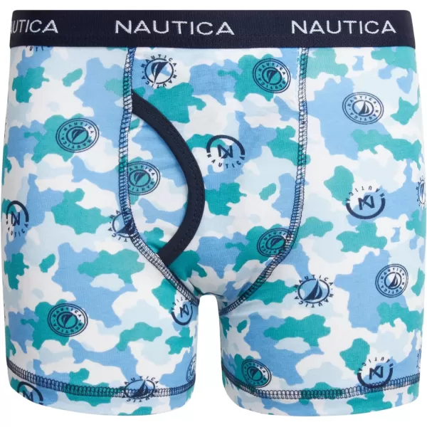 Nautica Boys Underwear  6 Pack Stretch Cotton Boxer Briefs Size MXLLogo PrintGreyNavy