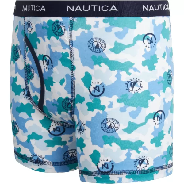 Nautica Boys Underwear  6 Pack Stretch Cotton Boxer Briefs Size MXLLogo PrintGreyNavy