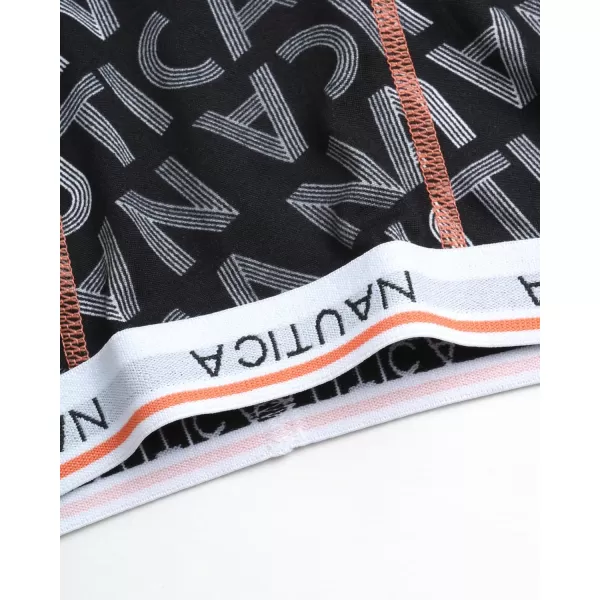 Nautica Boys Underwear  Performance Boxer Briefs 3 PackBlack LogoOrange CrushBlack