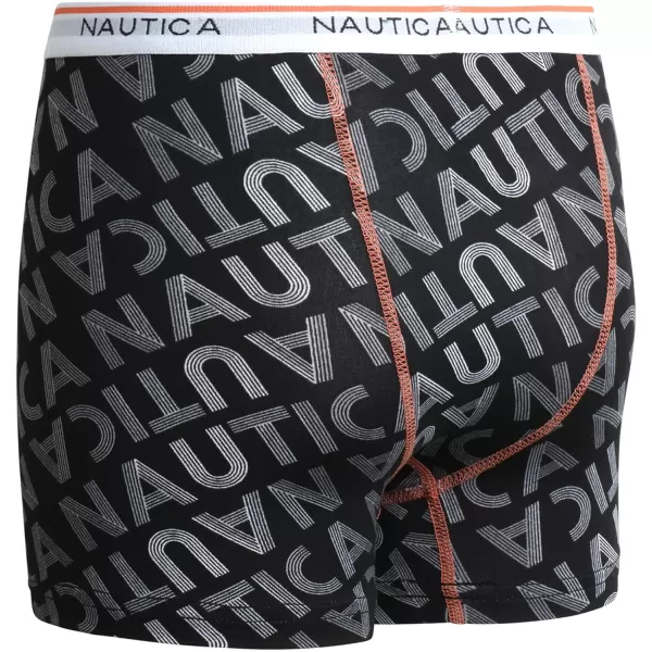 Nautica Boys Underwear  Performance Boxer Briefs 3 PackBlack LogoOrange CrushBlack