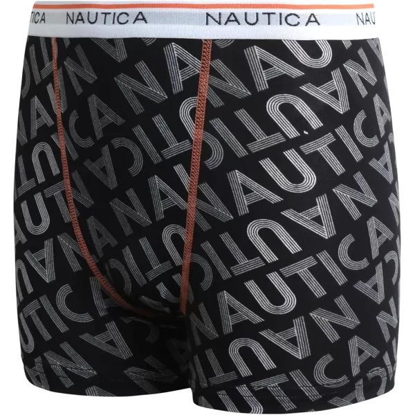 Nautica Boys Underwear  Performance Boxer Briefs 3 PackBlack LogoOrange CrushBlack