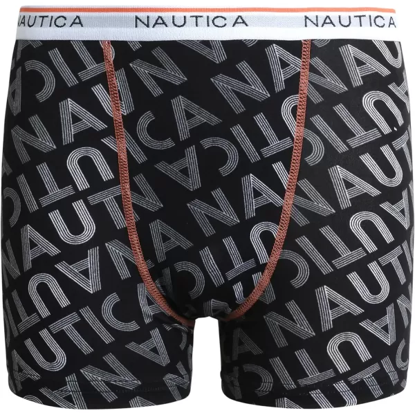 Nautica Boys Underwear  Performance Boxer Briefs 3 PackBlack LogoOrange CrushBlack