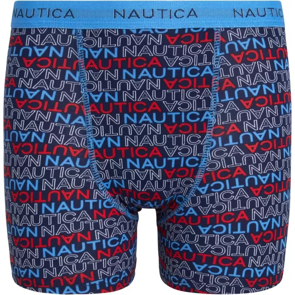 Nautica Boys Underwear  Performance Boxer Briefs 3 PackBlock LogoBlueNavy