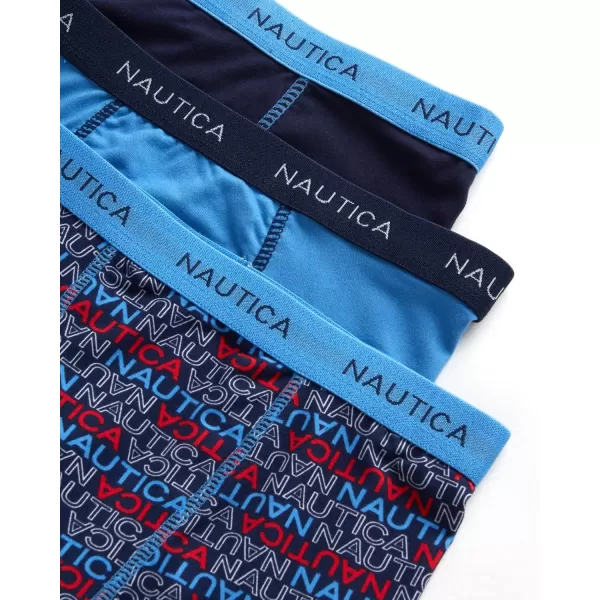 Nautica Boys Underwear  Performance Boxer Briefs 3 PackBlock LogoBlueNavy