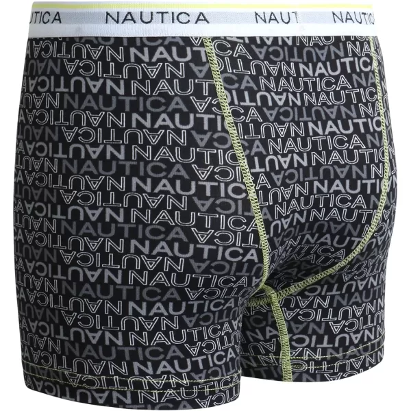 Nautica Boys Underwear  Performance Boxer Briefs 3 PackCarbon Logo Carbon ZeroAsphalt