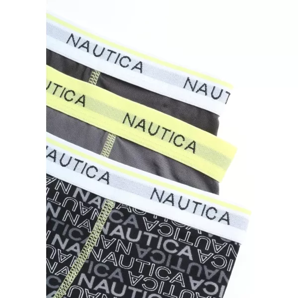 Nautica Boys Underwear  Performance Boxer Briefs 3 PackCarbon Logo Carbon ZeroAsphalt