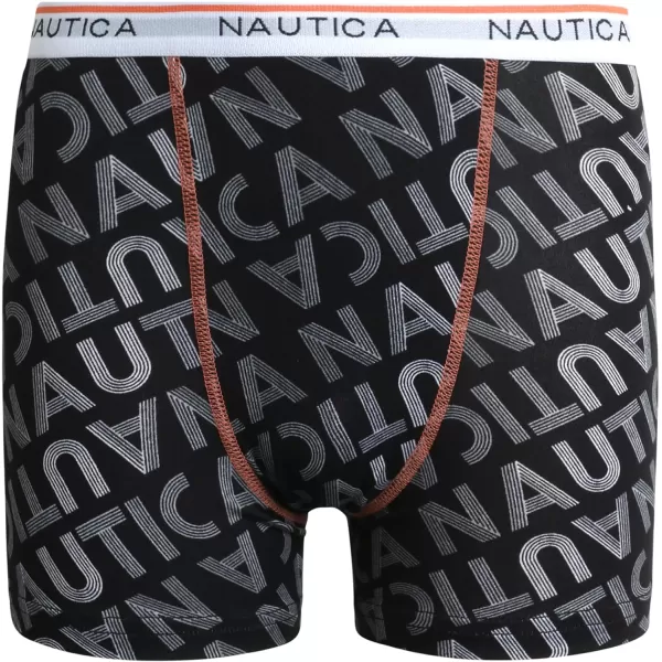 Nautica Boys Underwear  Performance Boxer Briefs 6 PackBlack LogoOrange CrushBlack