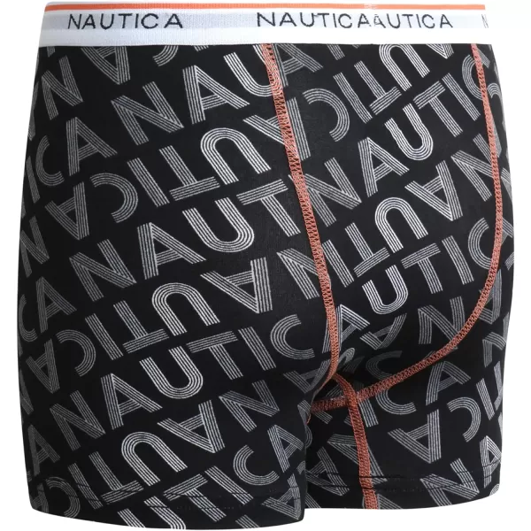 Nautica Boys Underwear  Performance Boxer Briefs 6 PackBlack LogoOrange CrushBlack