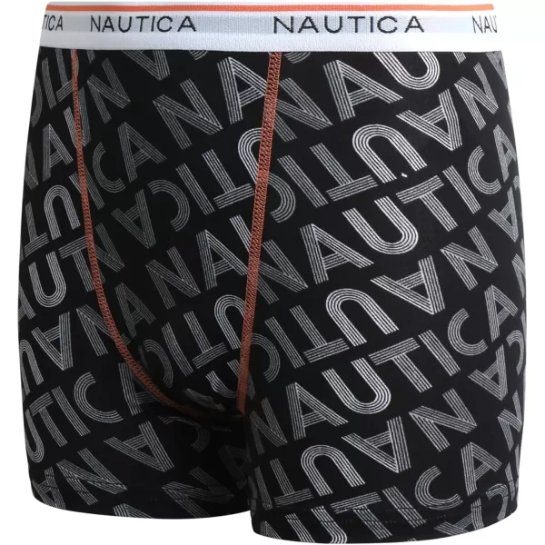 Nautica Boys Underwear  Performance Boxer Briefs 6 PackBlack LogoOrange CrushBlack