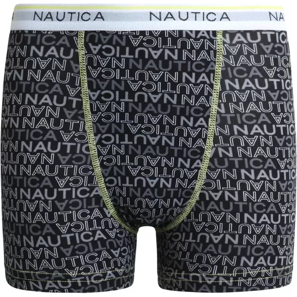 Nautica Boys Underwear  Performance Boxer Briefs 6 PackCarbon Logo Carbon ZeroAsphalt