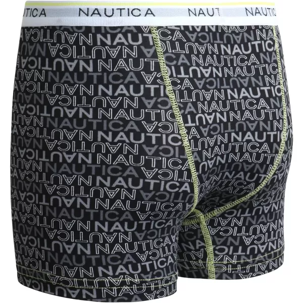 Nautica Boys Underwear  Performance Boxer Briefs 6 PackCarbon Logo Carbon ZeroAsphalt