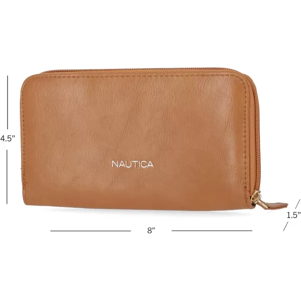 Nautica Bulk Cargo Womens RFID Wallet Clutch Zip Around Organizer EarthAnchor Aweigh