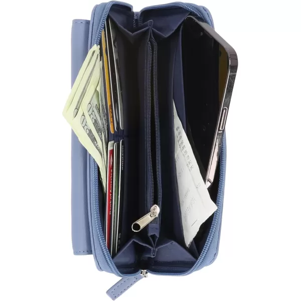 Nautica Bulk Cargo Womens RFID Wallet Clutch Zip Around Organizer EarthMarine