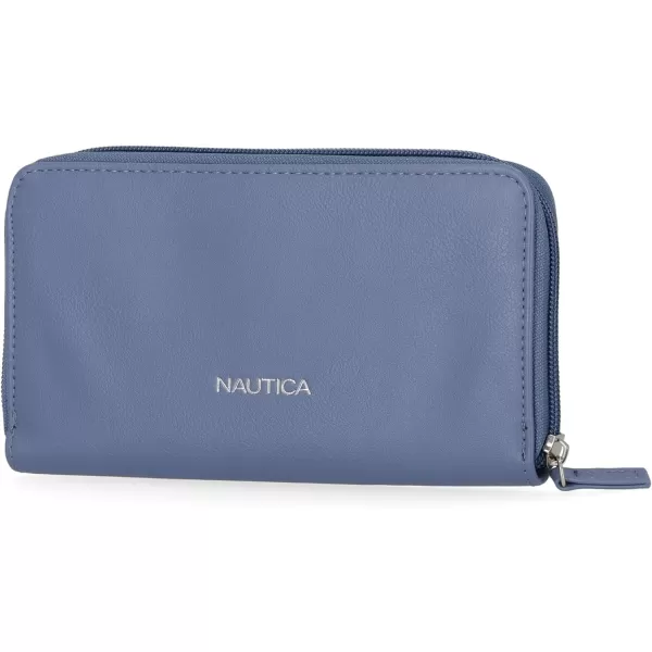 Nautica Bulk Cargo Womens RFID Wallet Clutch Zip Around Organizer EarthMarine