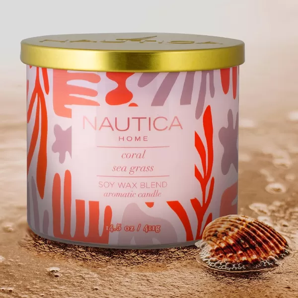 Nautica Candle Scented Candles Coral Sea Grass Soy CandleNautica Candle Scented Candles Coral Sea Grass Soy Candle