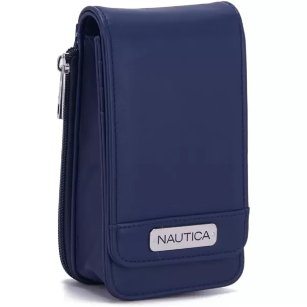 Nautica Catalina Vegan Leather RFID Womens Crossbody Cell Phone Purse Holder WalletIndigo