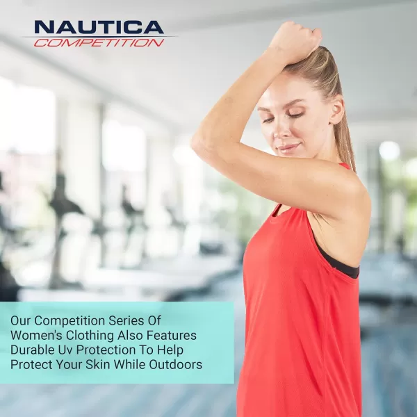Nautica Competition 3 Pack Workout Tank Tops for Women Active Athletic Gym Workout Running Exercise Yoga DryFit Fabric3 Pack Red