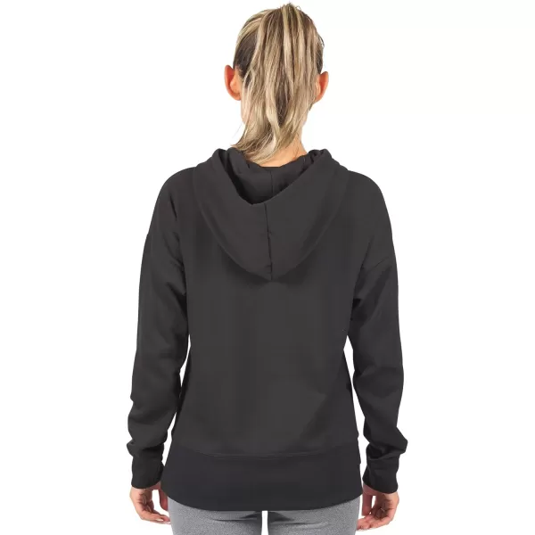 Nautica Competition Womens Athletic Active Basic Essential Pullover Sweatshirt Hoodie Ultra Soft Fleece With PocketsBlack 2