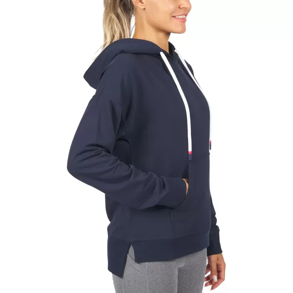 Nautica Competition Womens Athletic Active Basic Essential Pullover Sweatshirt Hoodie Ultra Soft Fleece With PocketsNavy 2