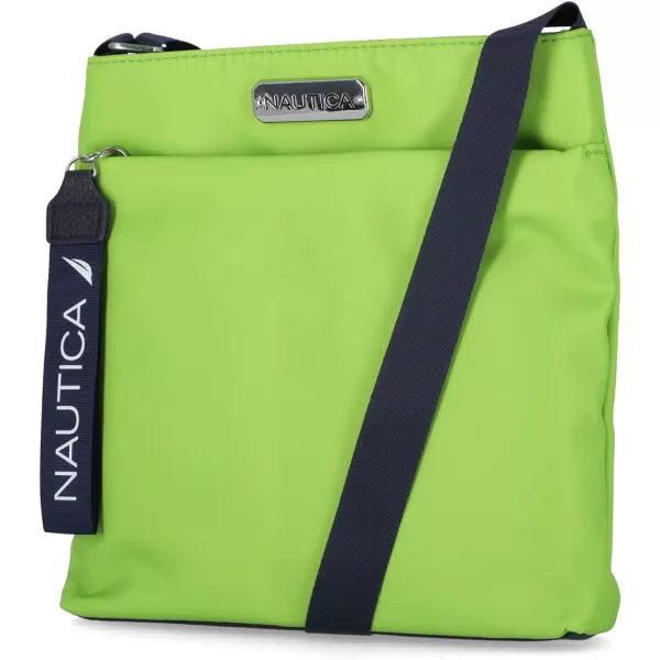 Nautica Diver Nylon Small Womens Crossbody Bag Purse with Adjustable Shoulder StrapLime