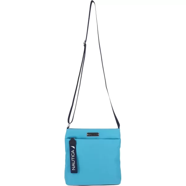 Nautica Diver Nylon Small Womens Crossbody Bag Purse with Adjustable Shoulder StrapScuba Blue