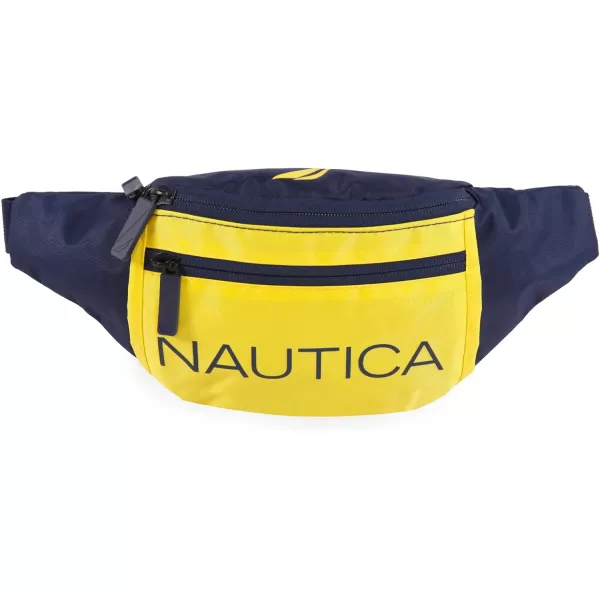 Nautica Fanny Pack Black BlueNavy Yellow