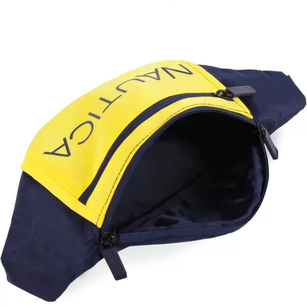 Nautica Fanny Pack Black BlueNavy Yellow