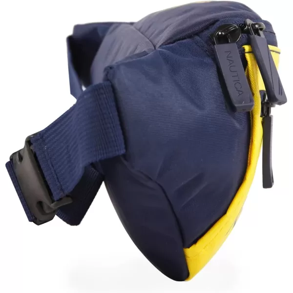 Nautica Fanny Pack Black BlueNavy Yellow