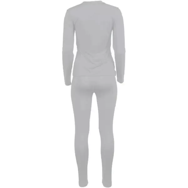 Nautica Girls Base Layer Top  Bottom Long Johns Thermal Underwear SetGrey