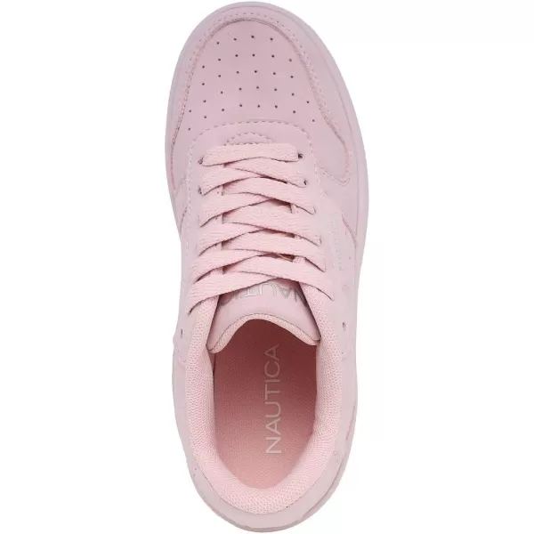 Nautica Girls Court Sneakers Stylish LowTop LaceUp and SlipOn Tennis Shoes in Big amp Little Kid SizesBlush Tonal