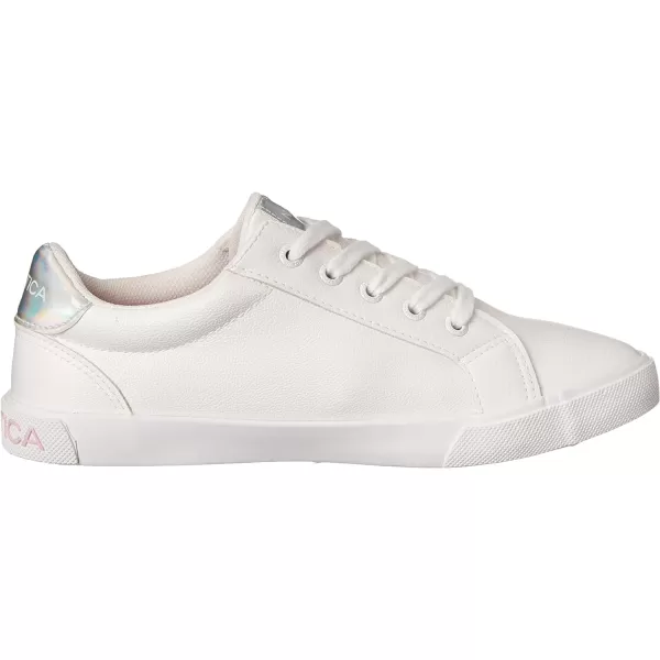 Nautica Girls Court Sneakers Stylish LowTop LaceUp and SlipOn Tennis Shoes in Big amp Little Kid SizesDulciewhite