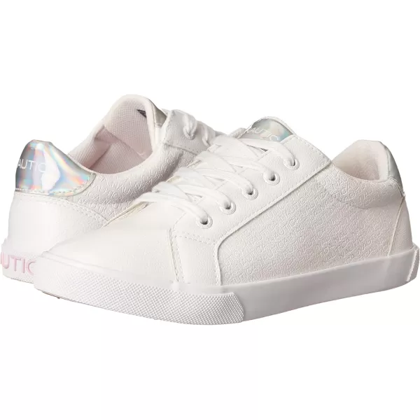 Nautica Girls Court Sneakers Stylish LowTop LaceUp and SlipOn Tennis Shoes in Big amp Little Kid SizesDulciewhite