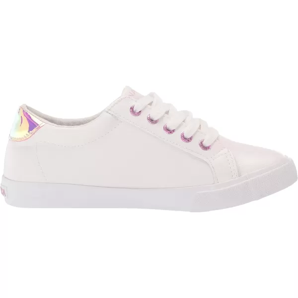 Nautica Girls Court Sneakers Stylish LowTop LaceUp and SlipOn Tennis Shoes in Big amp Little Kid SizesWhite Pink Metallic