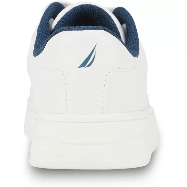 Nautica Girls Court Sneakers Stylish LowTop LaceUp and SlipOn Tennis Shoes in Big amp Little Kid SizesWhite Stafford