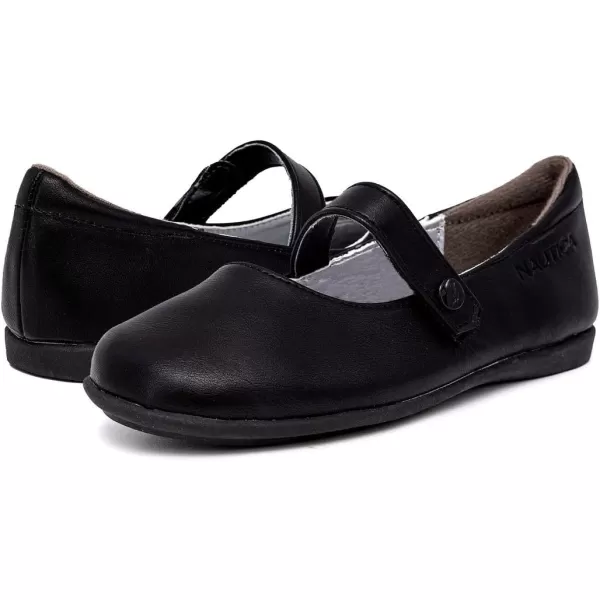 Nautica Girls Dress Slip On Ballerina Flats  Mary Jane Ballet Fashion Shoes for Toddlers Little Kids and Big Kids  Lightweight  ComfortableBlack Doane