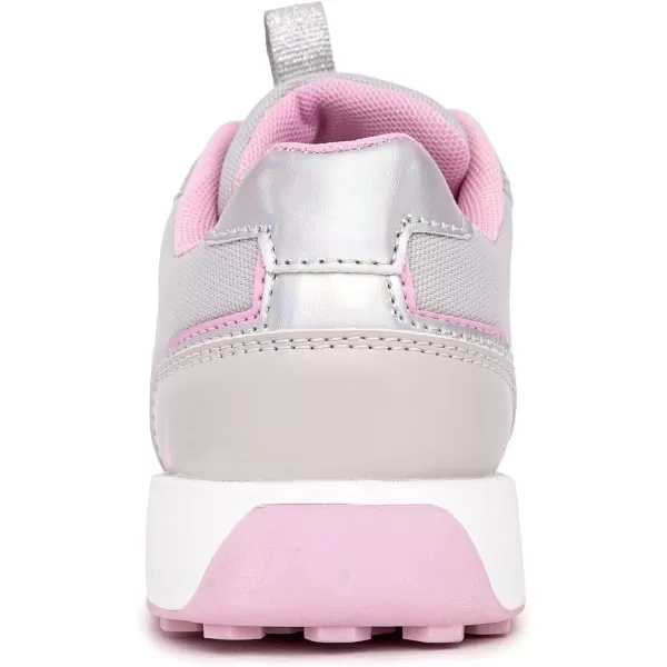 Nautica Girls Fashion Shoe  Trendy LowTop Tennis Sneakers with Stylish Fashion Blend for Big  Little Kids LaceUp and SlipOnGrey Iridescent Pink
