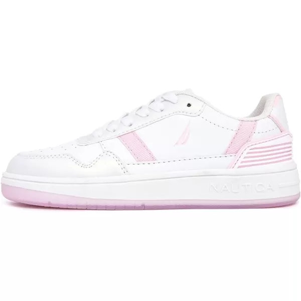 Nautica Girls Fashion Shoe  Trendy LowTop Tennis Sneakers with Stylish Fashion Blend for Big  Little Kids LaceUp and SlipOnWhite Iridescent Pinkmarilea