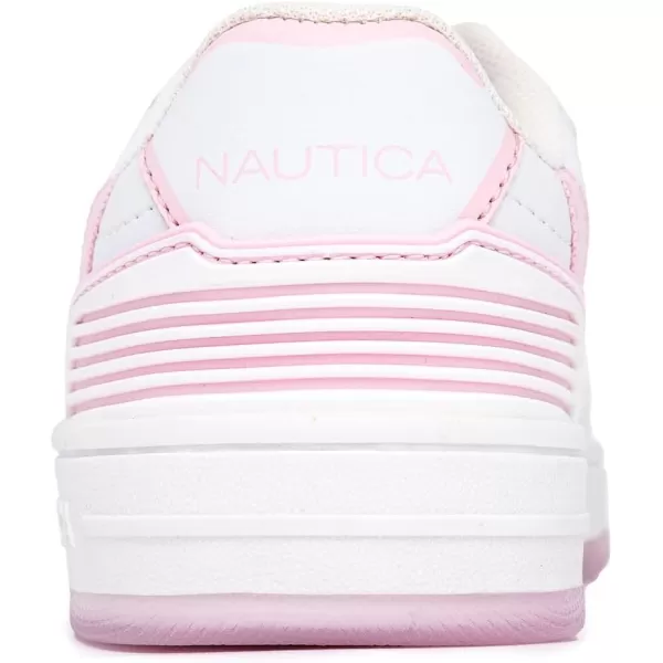 Nautica Girls Fashion Shoe  Trendy LowTop Tennis Sneakers with Stylish Fashion Blend for Big  Little Kids LaceUp and SlipOnWhite Iridescent Pinkmarilea