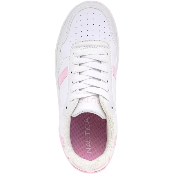 Nautica Girls Fashion Shoe  Trendy LowTop Tennis Sneakers with Stylish Fashion Blend for Big  Little Kids LaceUp and SlipOnWhite Iridescent Pinkmarilea