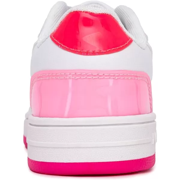 Nautica Girls Fashion Shoe  Trendy LowTop Tennis Sneakers with Stylish Fashion Blend for Big  Little Kids LaceUp and SlipOnWhite Neon Pink