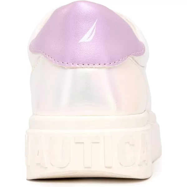 Nautica Girls Fashion Shoe  Trendy LowTop Tennis Sneakers with Stylish Fashion Blend for Big  Little Kids LaceUp and SlipOnWhite Pink Disco