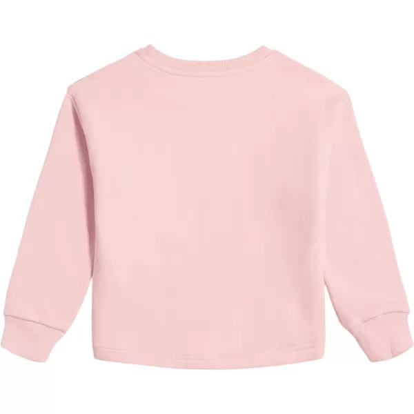 Nautica Girls Fleece Popover Crewneck SweatshirtCoral Blush