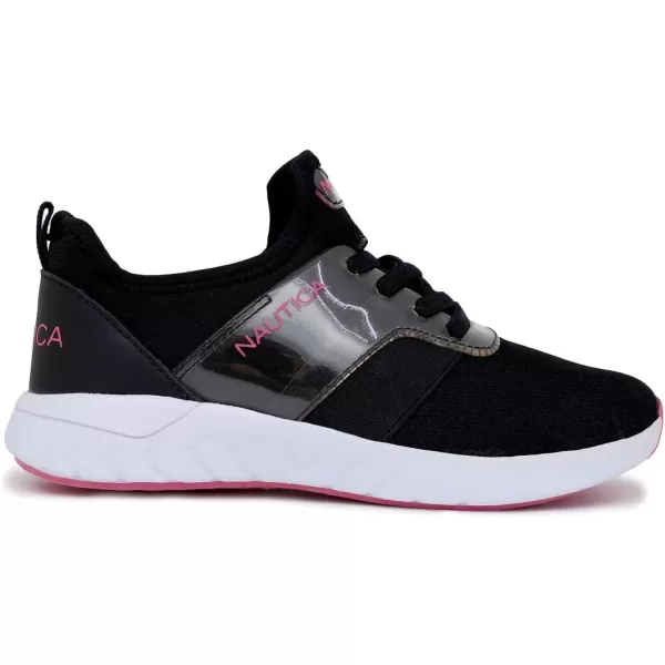 Nautica Girls Kids Sneakers Athletic Fashion LaceUp Tennis Sports Running ShoesBig Kid Little Kid ToddlerBlack Clear Pink